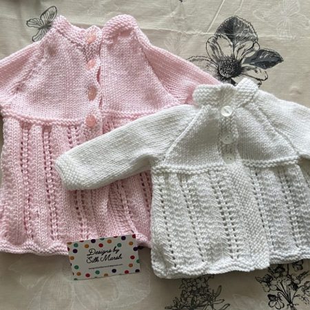 “EFFIE” Baby Matinee Jacket | Chest sizes 14-16” approx newborn-3 months