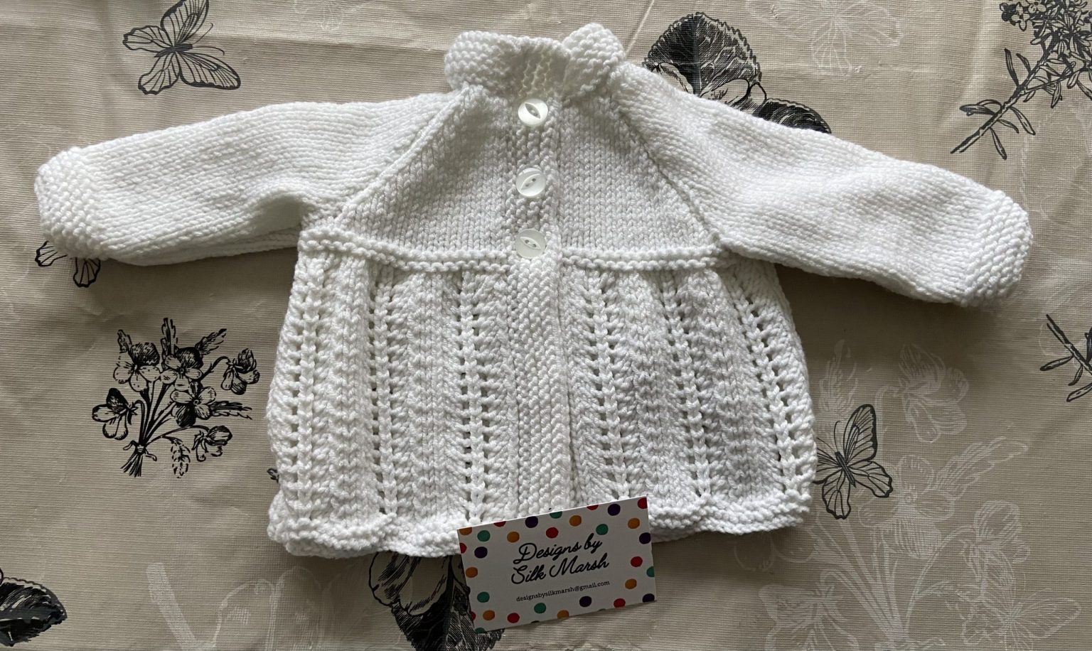 “EFFIE” Baby Matinee Jacket | Chest sizes 14-16” approx newborn-3 months