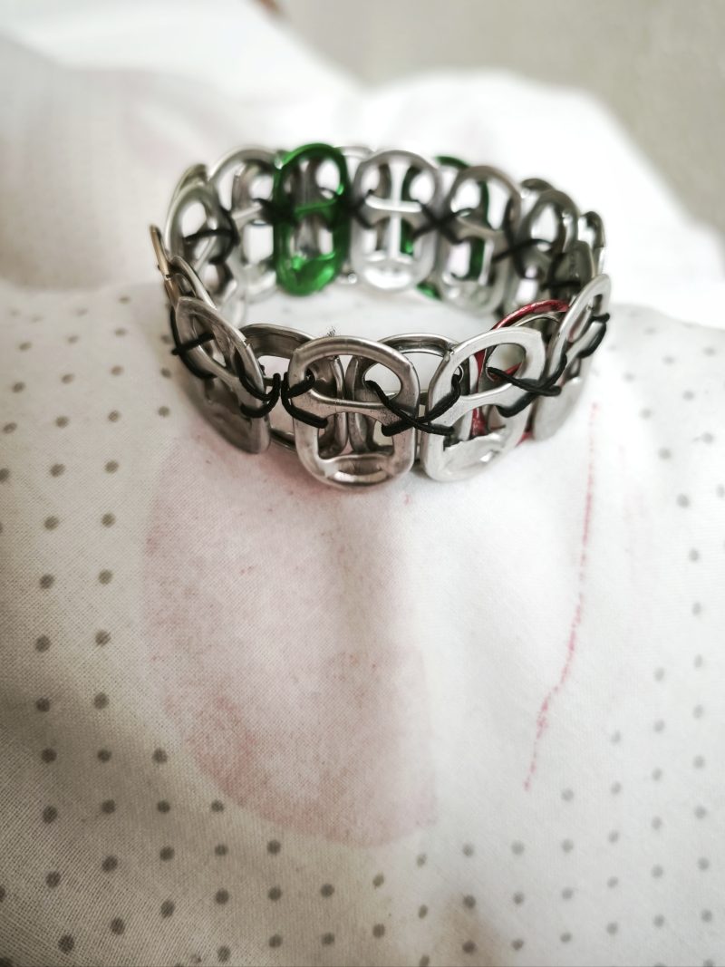 Handmade Metallic Upcycled Bracelet