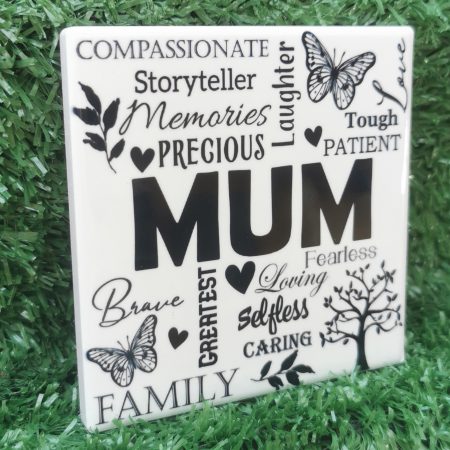 Beautiful Mothers Day Ceramic Coaster, Gift Idea