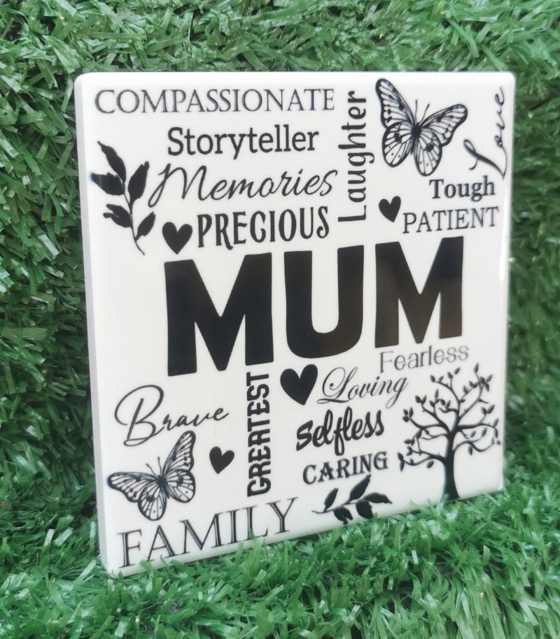 Beautiful Mothers Day Ceramic Coaster, Gift Idea
