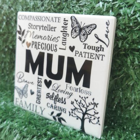Beautiful Mothers Day Ceramic Coaster, Gift Idea