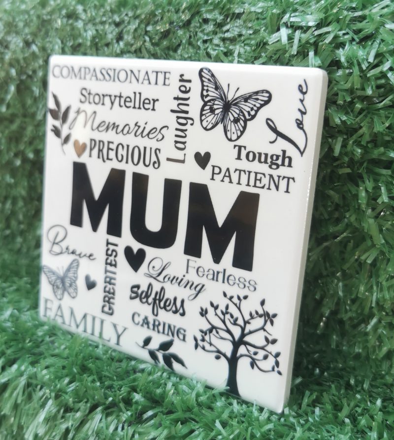 Beautiful Mothers Day Ceramic Coaster, Gift Idea