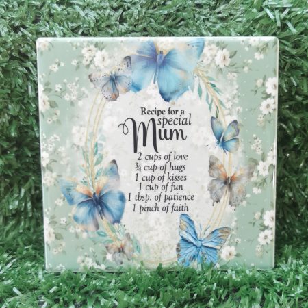 Beautiful Mothers Day Ceramic Coaster, Gift Idea