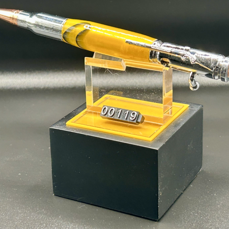 .303 Bolt Action Rifle ~ Chrome with Yellow Pearlescent Acrylic