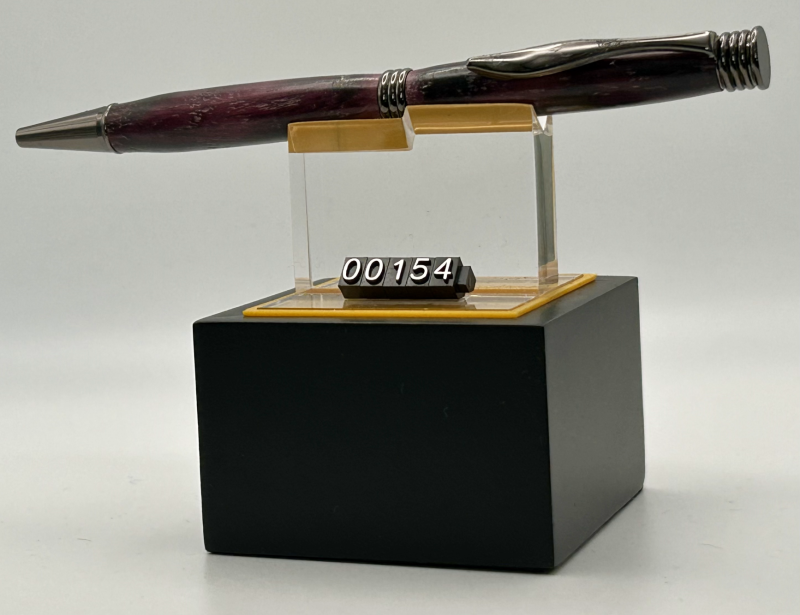 Streamline Twist appointed in GunMetal & a natural Beeswax finished Purpleheart