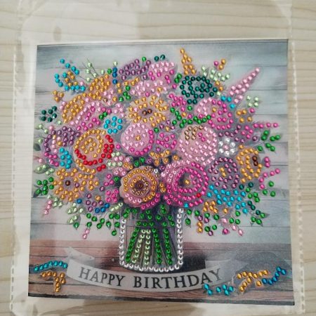 Diamond art - greeting card -Happy Birthday