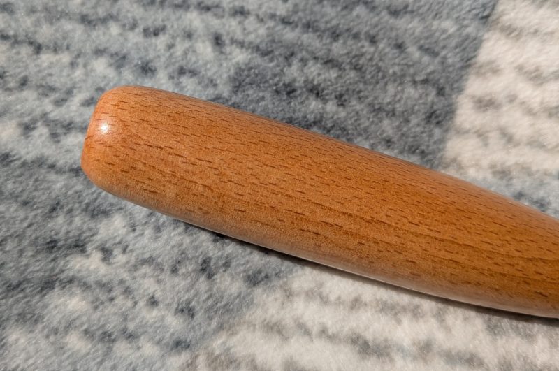 Bottle opener made from Beech wood with a stainless steel opener