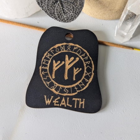 Handmade Wooden Runes hanging Ornaments Viking Nordic
