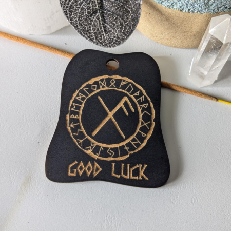 Handmade Wooden Runes hanging Ornaments Viking Nordic