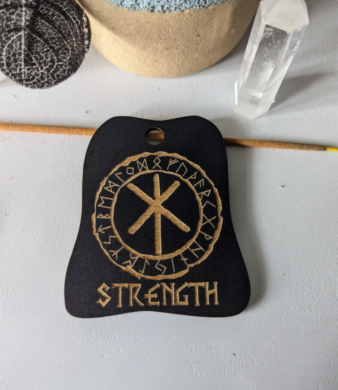 Handmade Wooden Runes hanging Ornaments Viking Nordic