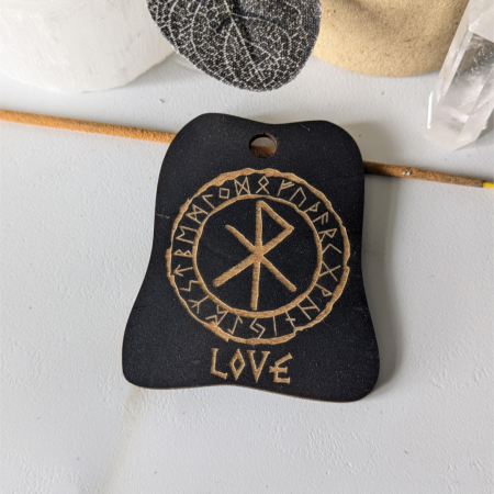 Handmade Wooden Runes hanging Ornaments Viking Nordic