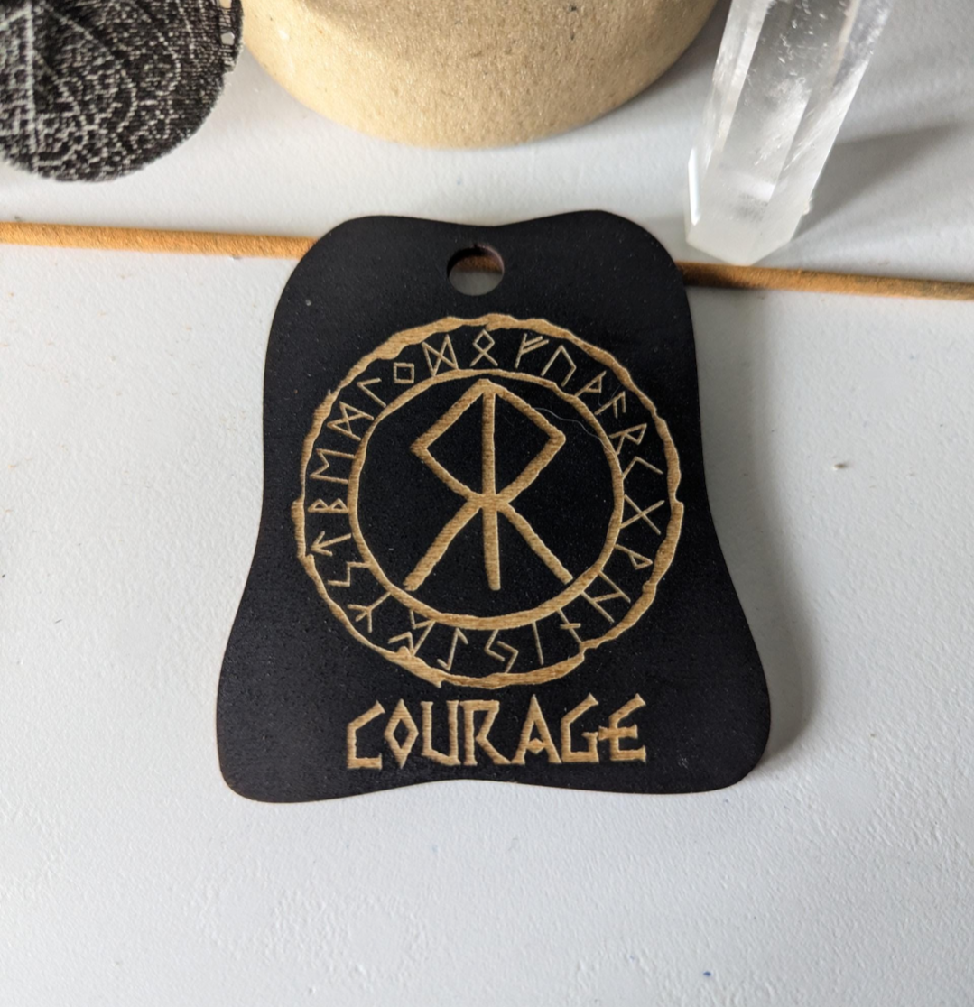 Handmade Wooden Runes hanging Ornaments Viking Nordic