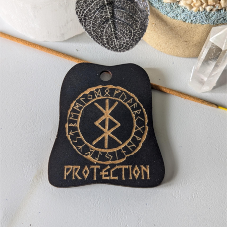 Handmade Wooden Runes hanging Ornaments Viking Nordic
