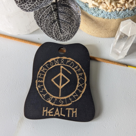 Handmade Wooden Runes hanging Ornaments Viking Nordic
