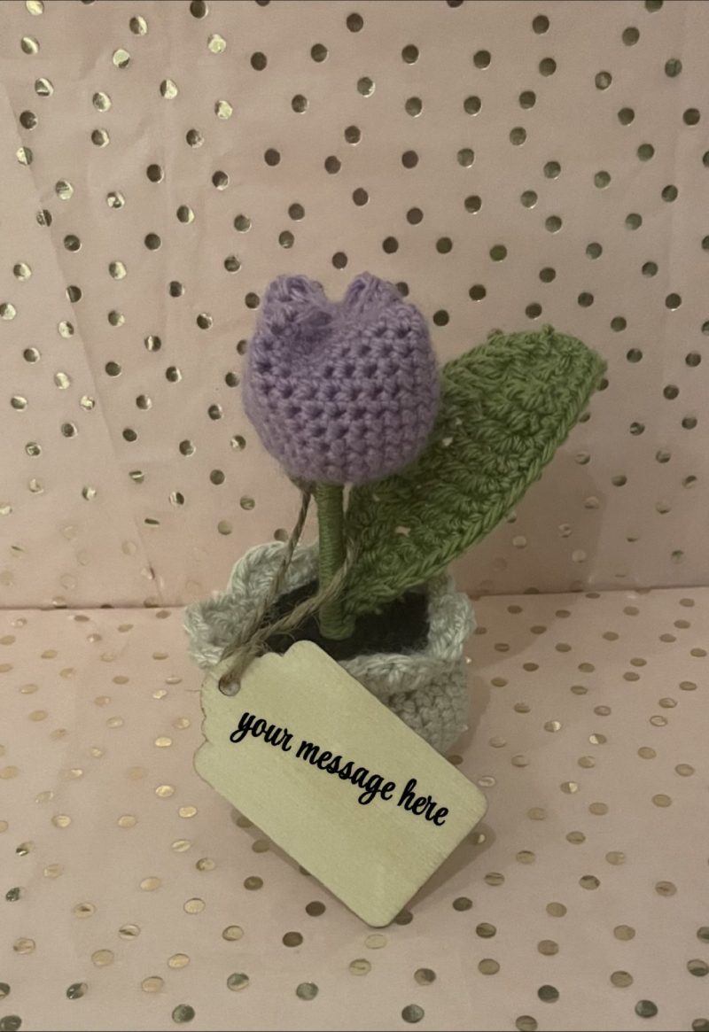 Tulip Pot with Personalised Message