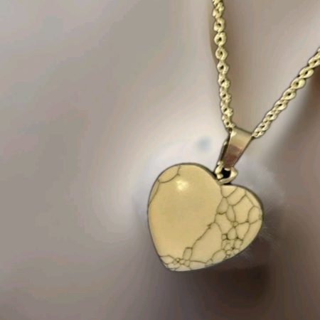 Marble heart necklace.