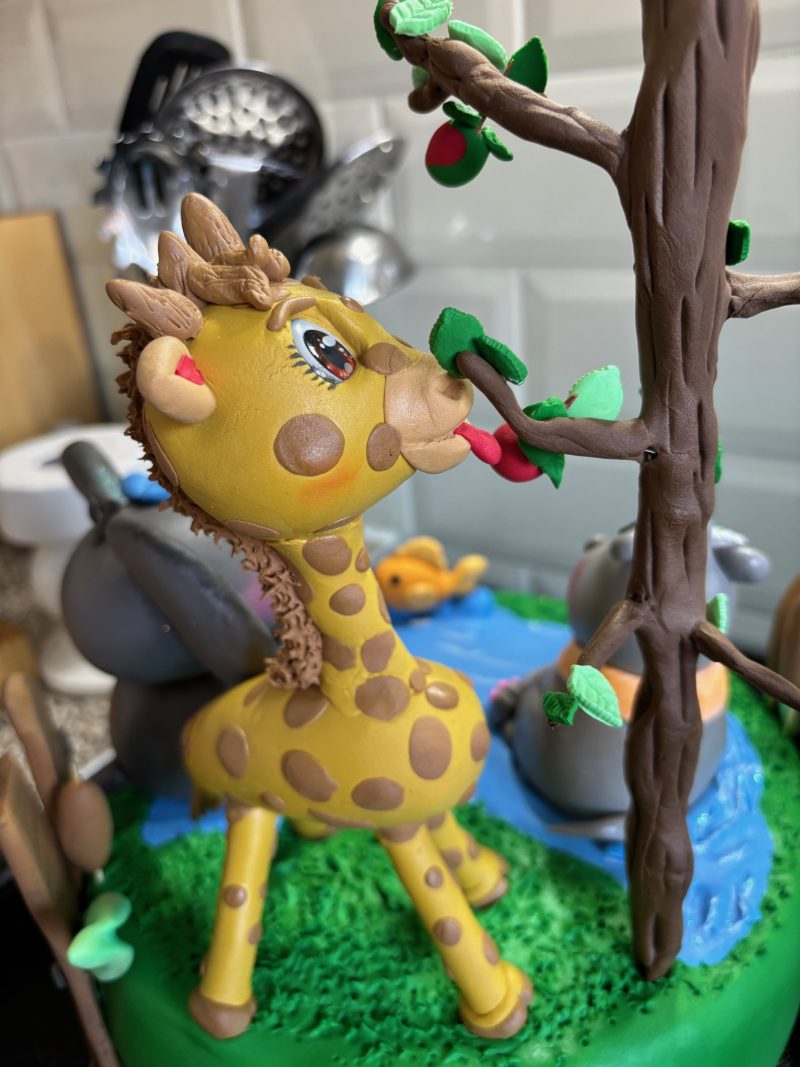 Handmade Clay Wildlife Park Centrepiece