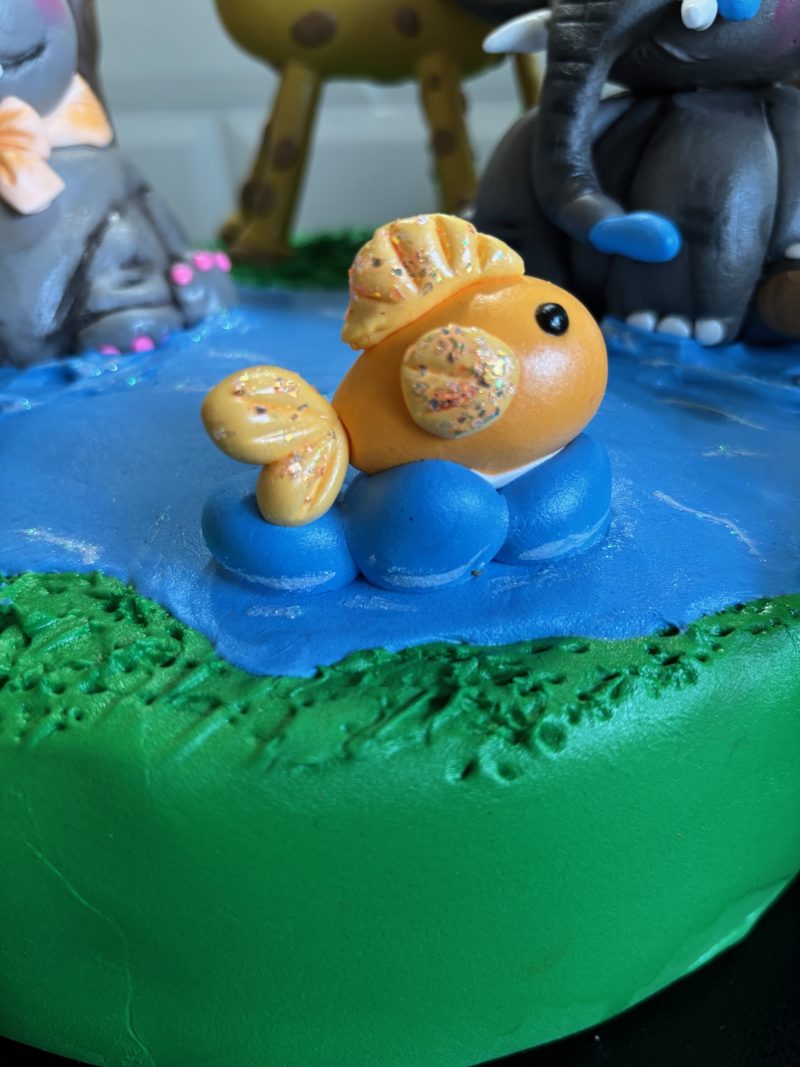 Handmade Clay Wildlife Park Centrepiece