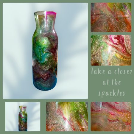 Decorated 1200ml Glass Carafe - Image 2