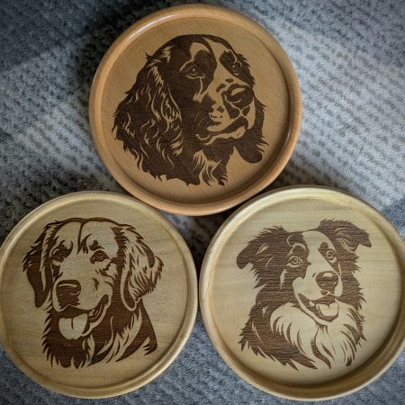 Hand turned wooden decorative plate in beech or tulip