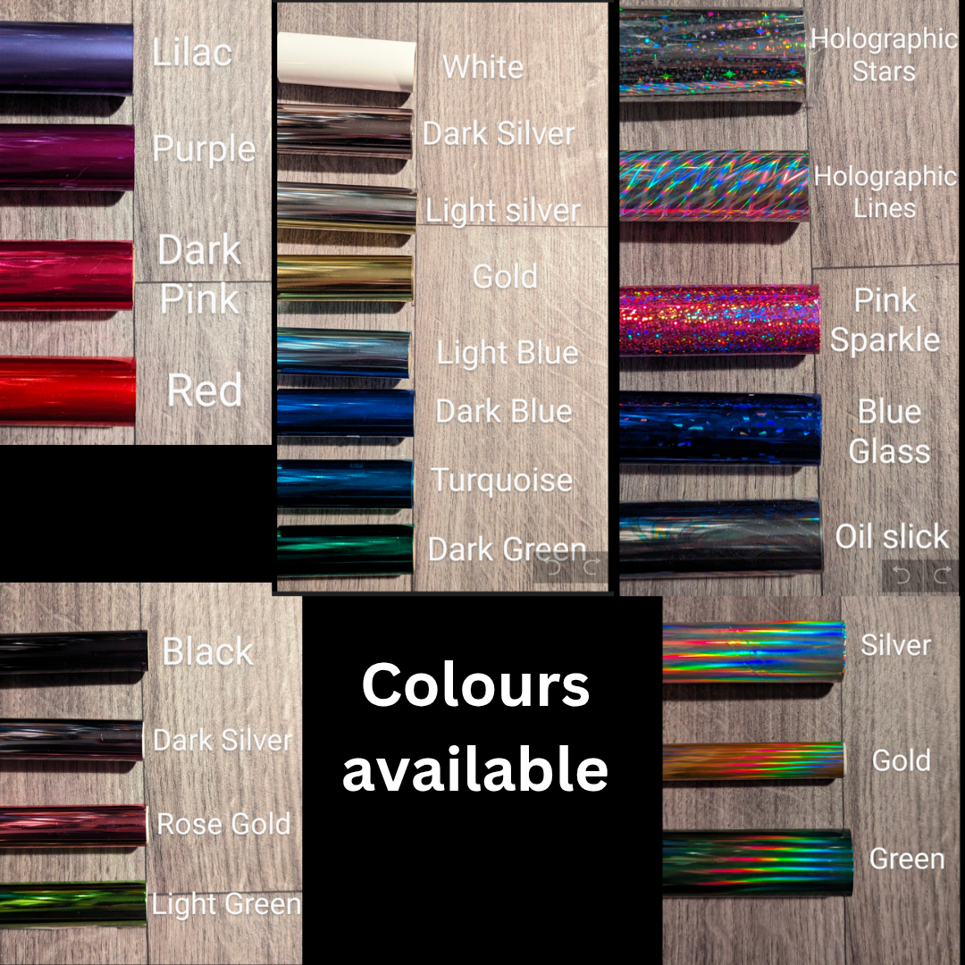 Apothecary Foil Potion Stickers set of 3, various colours available, printed on clear sticker paper