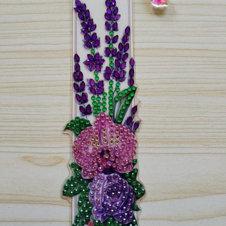 Diamond art theme - bookmark - flower theme
