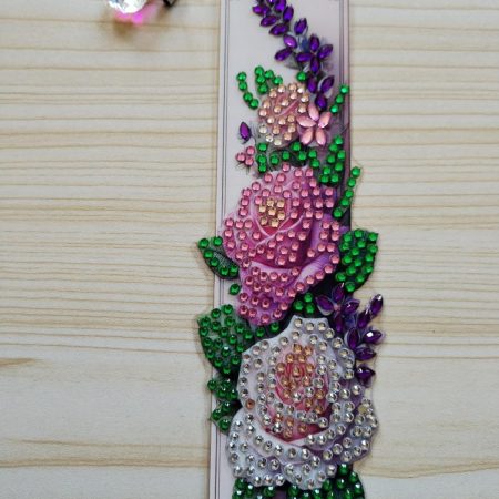 Diamond art theme - bookmark - flower theme