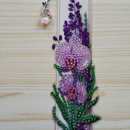Diamond art theme - bookmark - flower theme