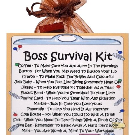 Boss Survival Kit ~ Fun Novelty Gift & Card Alternative | Birthday Present | Greeting Cards