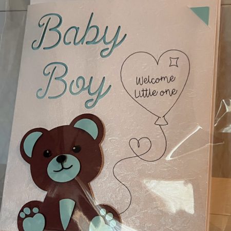 New Baby Teddy Bear Card