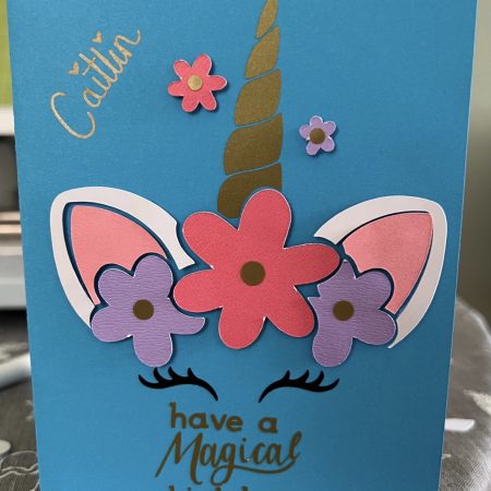 Personalised Unicorn Birthday Card