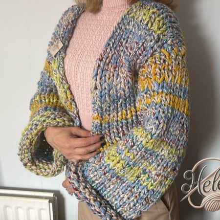 Chunky knit wool cardigan