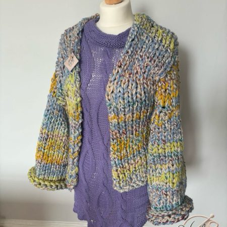 Chunky knit wool cardigan