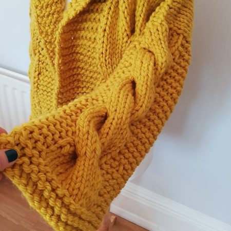 Chunky knit wool cardigan
