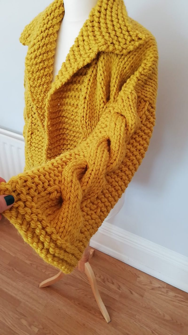 Chunky knit wool cardigan