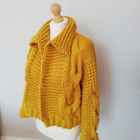 Chunky knit wool cardigan