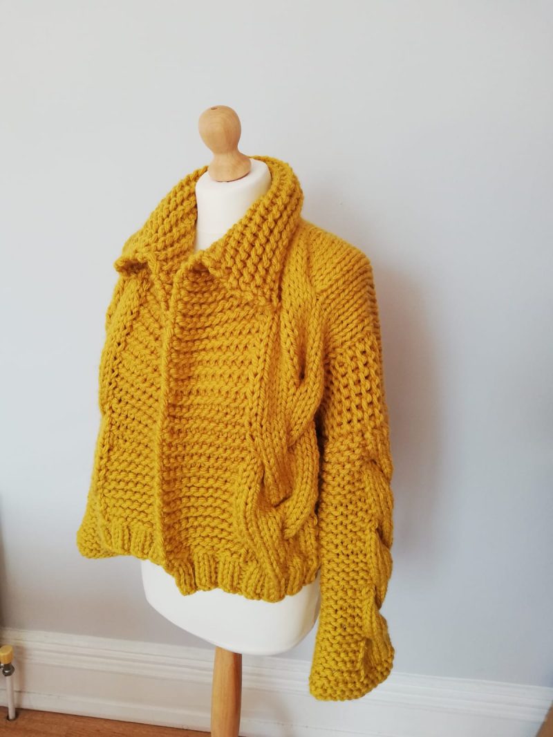 Chunky knit wool cardigan