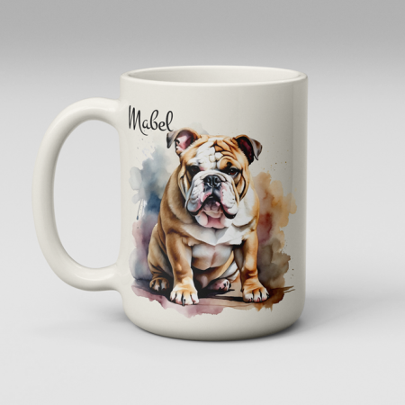 Personalised British Bulldog Mug - Free Shipping