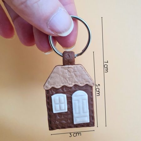 House Keyring, Polymer Clay New Home Keychain, Housewarming Gift