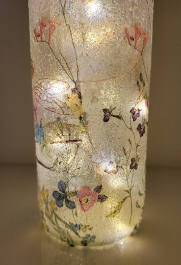 Decoupage Fairy Bottle Lamp - Image 4