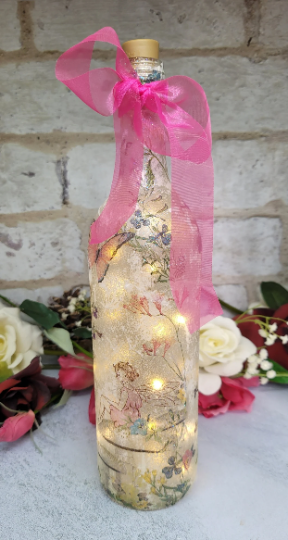 Decoupage Fairy Bottle Lamp - Image 5