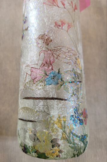 Decoupage Fairy Bottle Lamp - Image 8