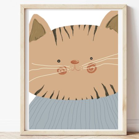 Cute kitty Art print