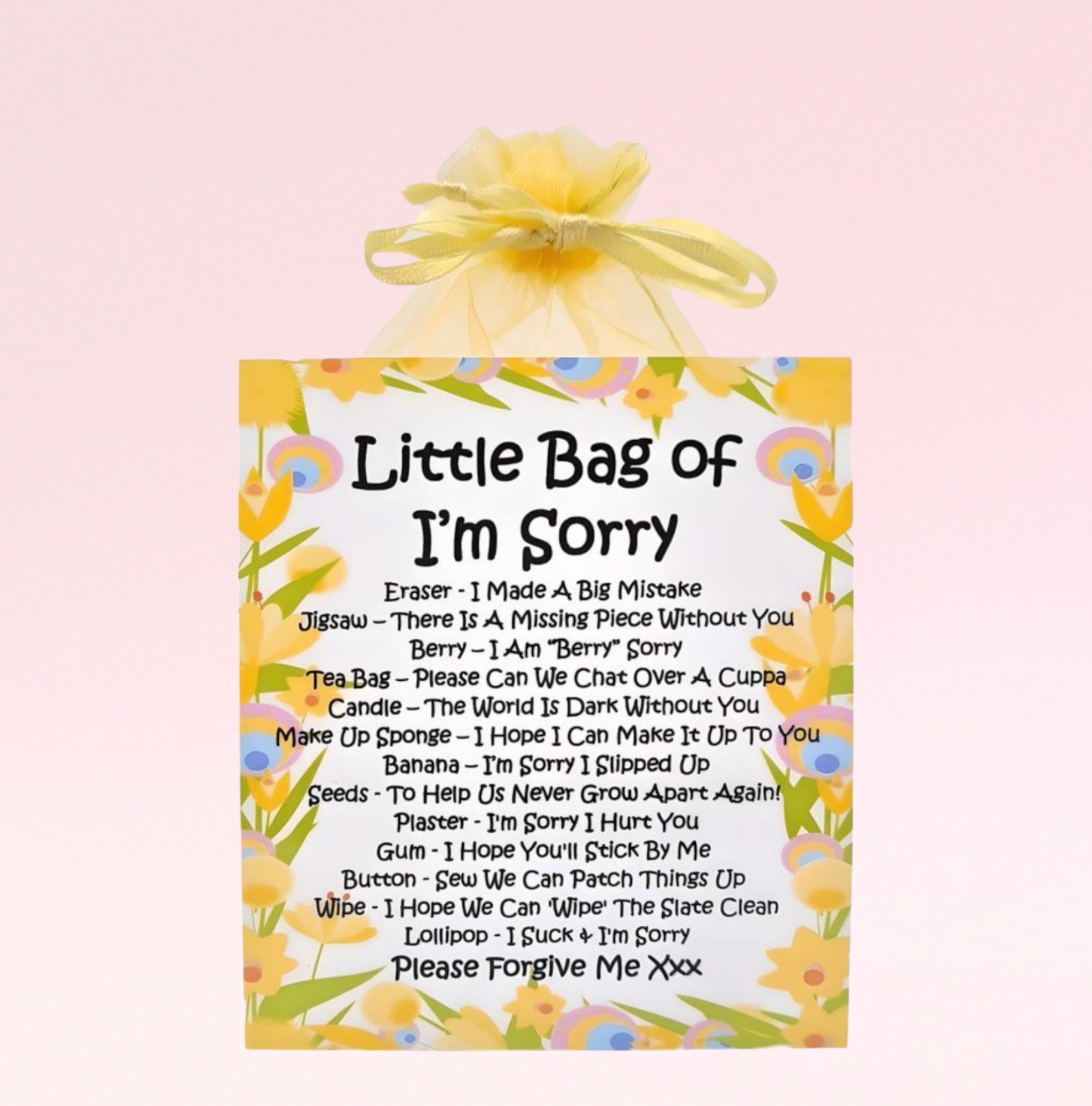 Little Bag of I’m Sorry ~ A Unique Way To Apologise | Sorry Gift | Sorry Cards | Apology Gift