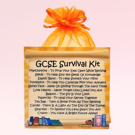 GCSE Survival Kit ~ Fun Novelty Gift and Card | Exam Good Luck Present | Good Luck Gift