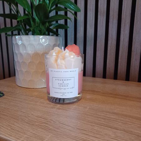 My Plastic Free World Strawberry & Cream Sundae Whipped Candle