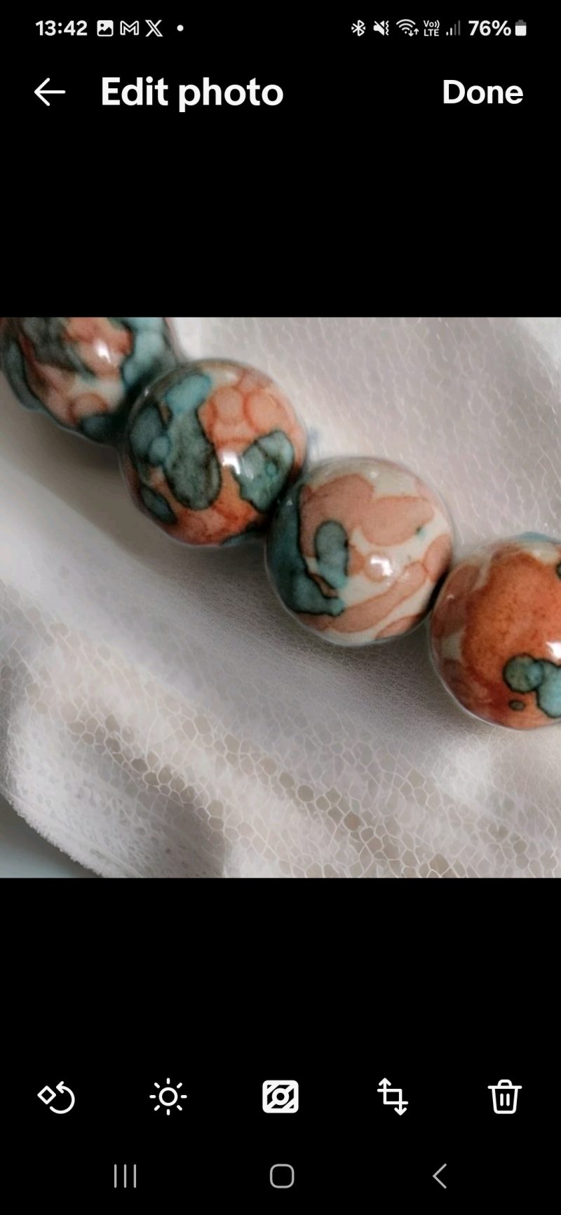 Ocean jade beaded bracelet.