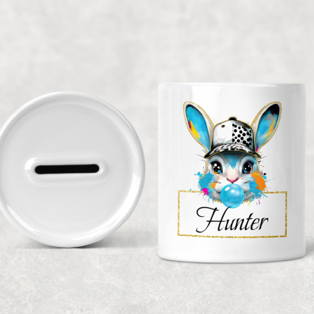 Personalised Easter Bunny Money Box Choice of 2 Designs
