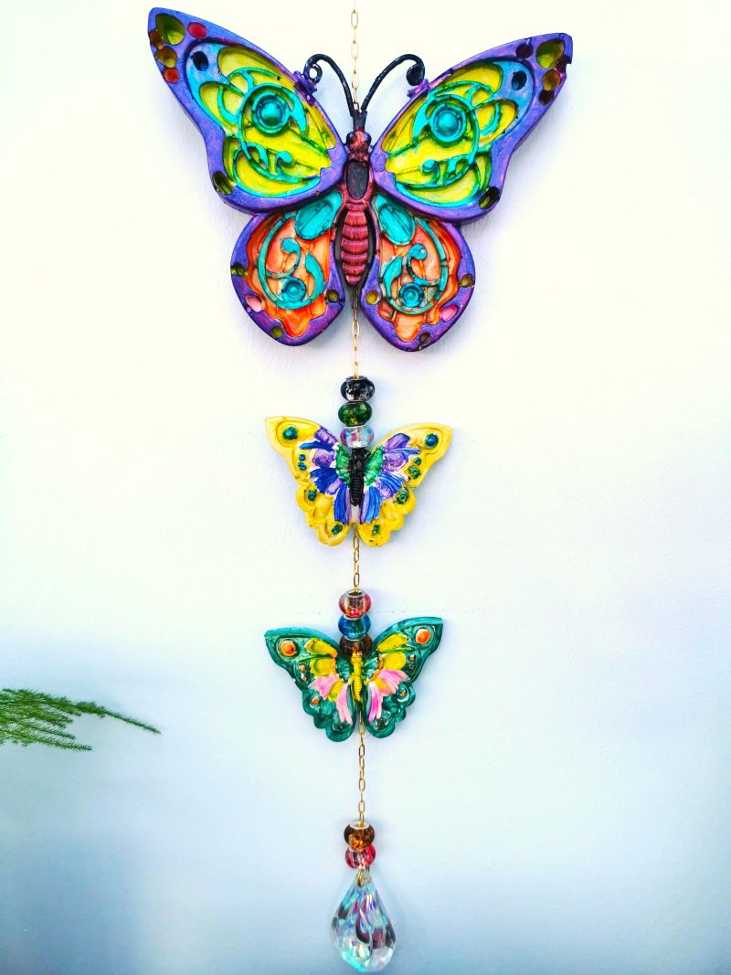 Butterfly themed decorative, handmade and Hand Painted wall hanging